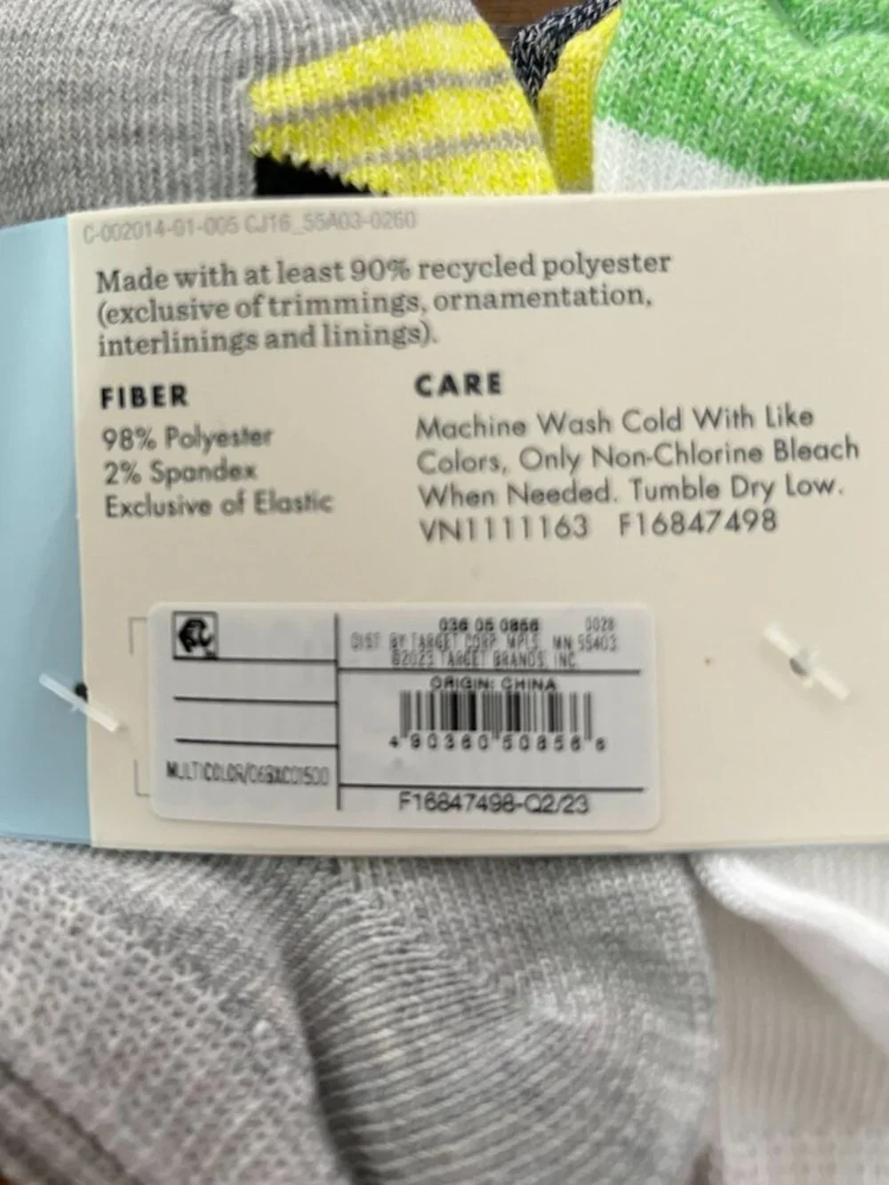 NWT Cat & Jack Low-Cut Socks 10-Pack Multicolor Kids Small